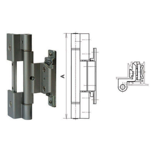 NOTTER AL2000 klemscharnier 125mm EV1, SBD 3,2