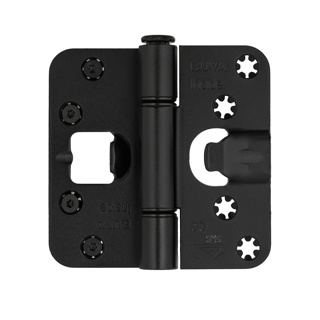 BUVA gelagerd scharnier L 89x89x3mm zwart afgerond  SKG***