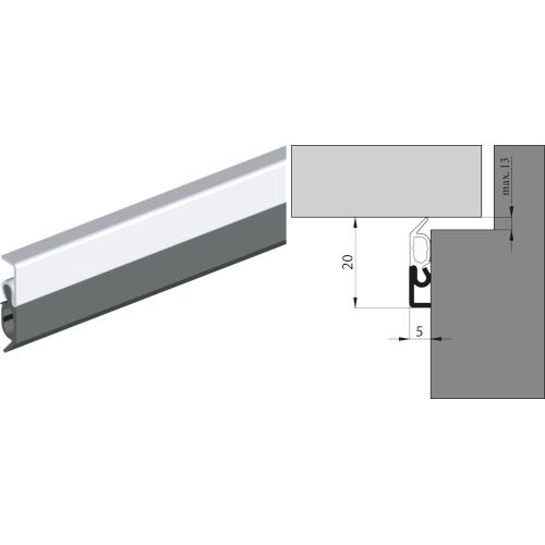KELFORT Kelro XL opbouw tochtprofiel, 2300mm