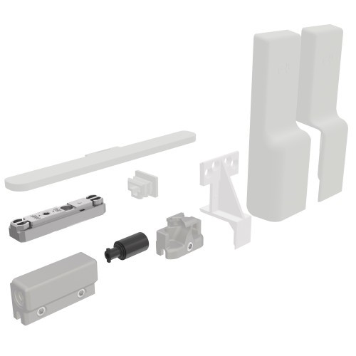 GU 966/150 PSK toebehoren set met witte afdekkappen voor loopwagens en bovenarmen
